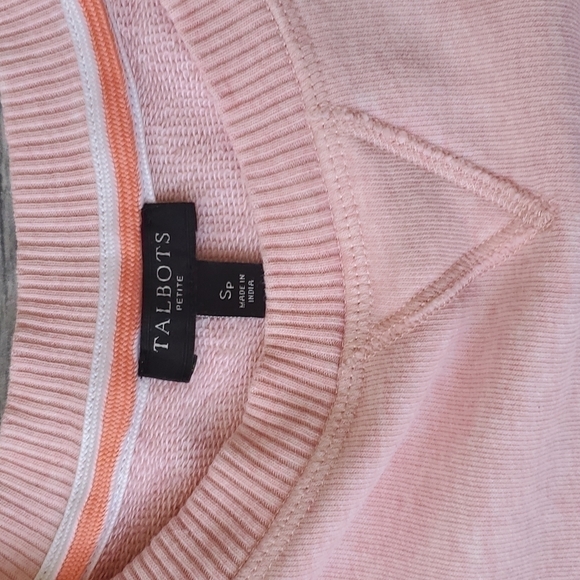 Talbots Petite Pink Heathered Sweatshirt Size Sm - Picture 3 of 4